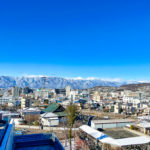 アルプスを望む